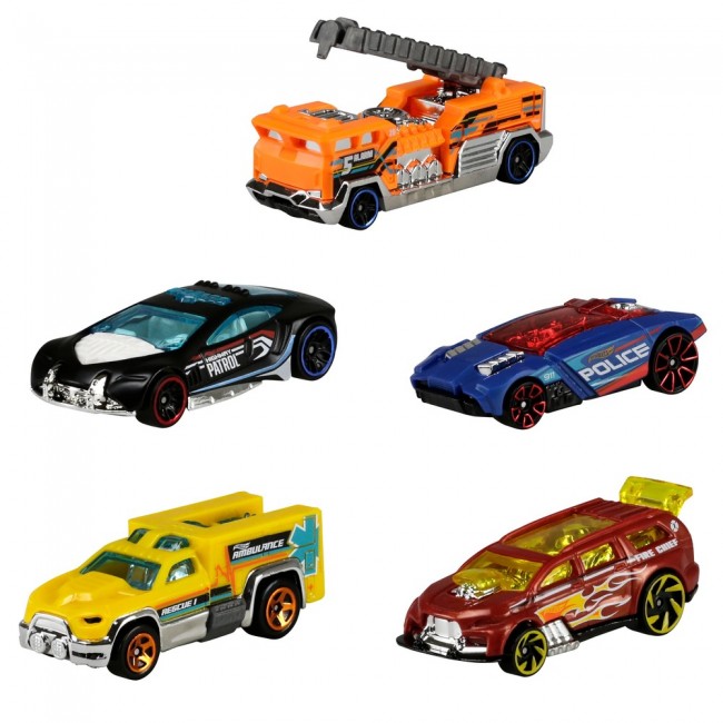 Набір з 5 и базових машинок Hot Wheels в ас 1806