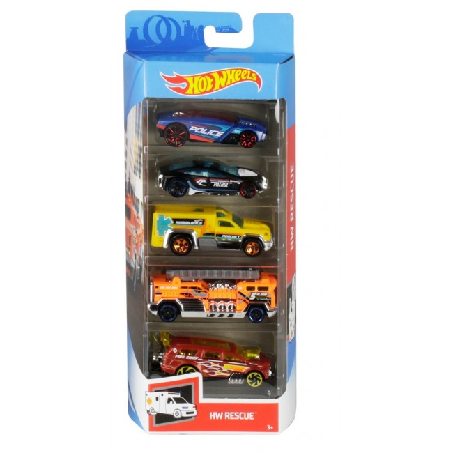 Набір з 5 и базових машинок Hot Wheels в ас 1806