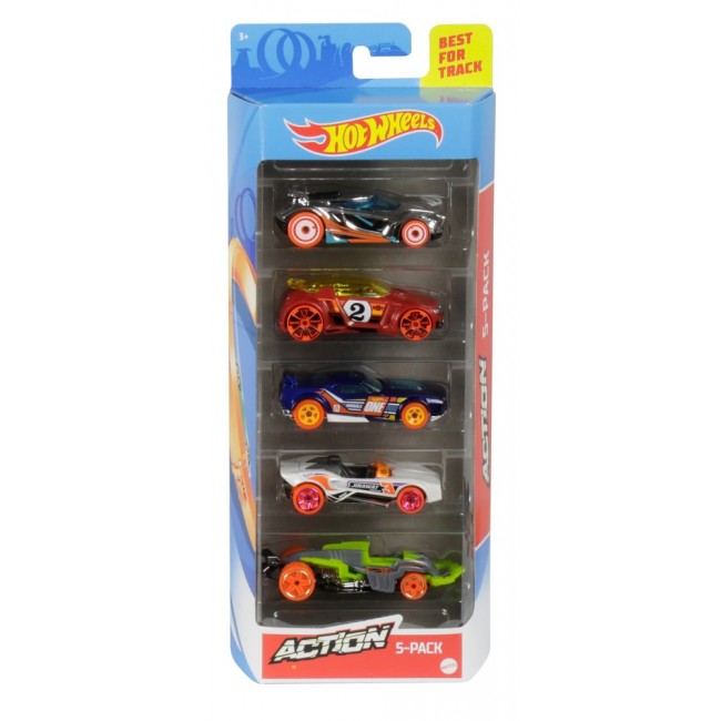 Набір з 5 и базових машинок Hot Wheels в ас 1806