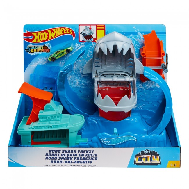 Ігровий набір Голодна Акула робот серії Зміни колір Hot Wheels GJL12