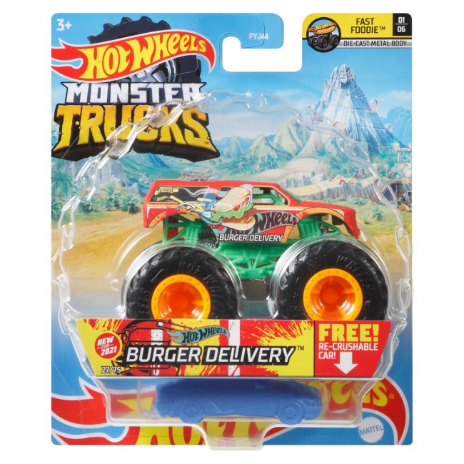 Базова машинка позашляховик серії Monster Trucks Hot Wheels в ас FYJ