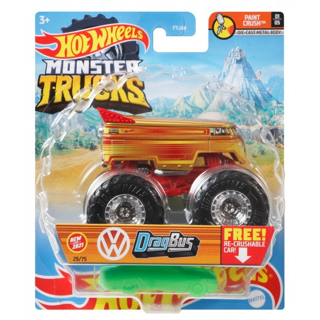 Базова машинка позашляховик серії Monster Trucks Hot Wheels в ас FYJ