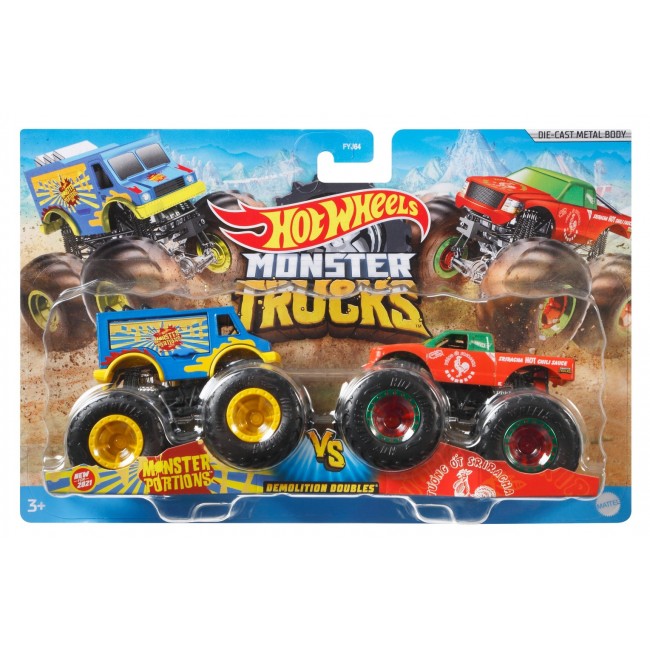 Набір із машинок позашляховиків серії Monster Trucks Hot Wheels в ас FYJ