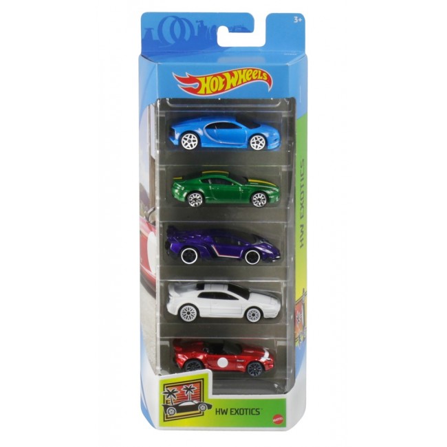 Набір з 5 и базових машинок Hot Wheels в ас 1806