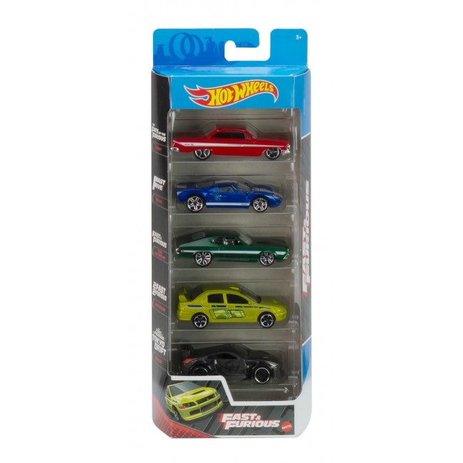 Набір з 5 и базових машинок Hot Wheels в ас 1806