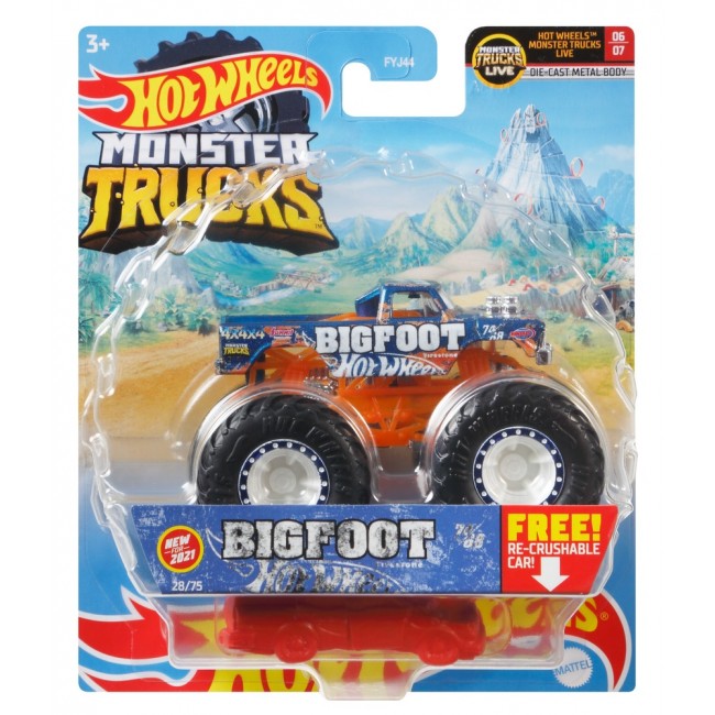 Базова машинка позашляховик серії Monster Trucks Hot Wheels в ас FYJ