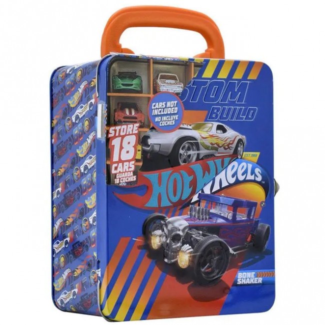 Контейнер для машинок Hot Wheels в синьому металевому корпусі HWCC B