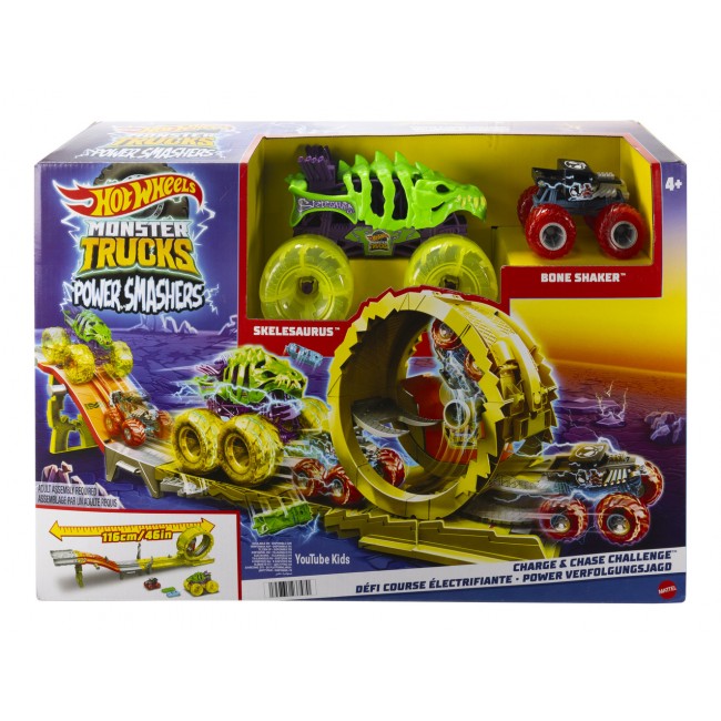 Набір Заряджай і переслідуй серії Power Smashers Monster Trucks Hot Wheels HXT05