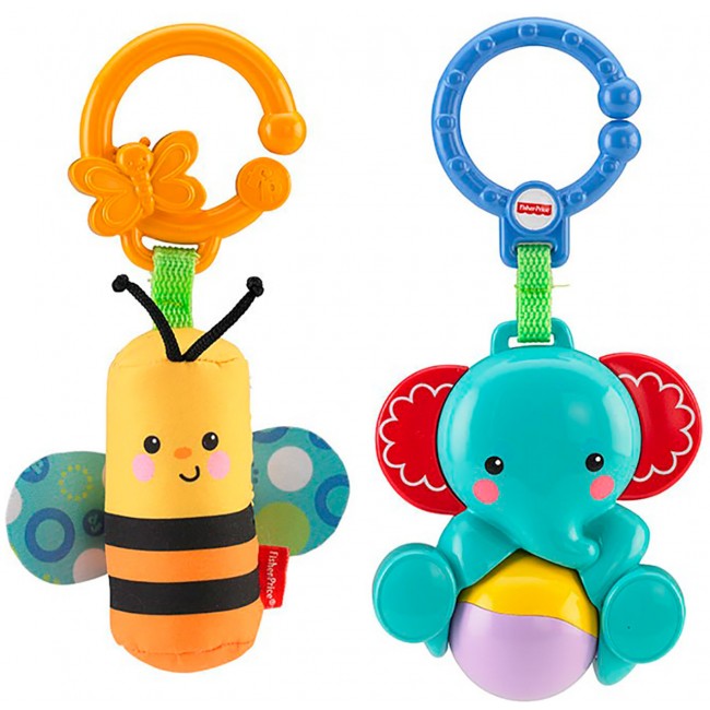 Брязкальце Слоненя/Бджілка в ас. (2) Fisher-Price