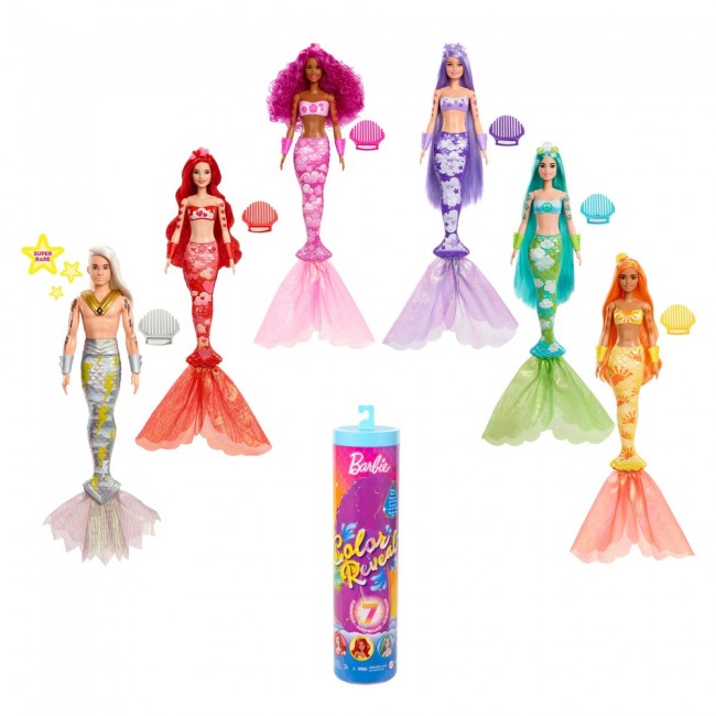 Лялька Barbie "Кольорове перевтілення", серія "Веселкові русалоньки" (в ас.)