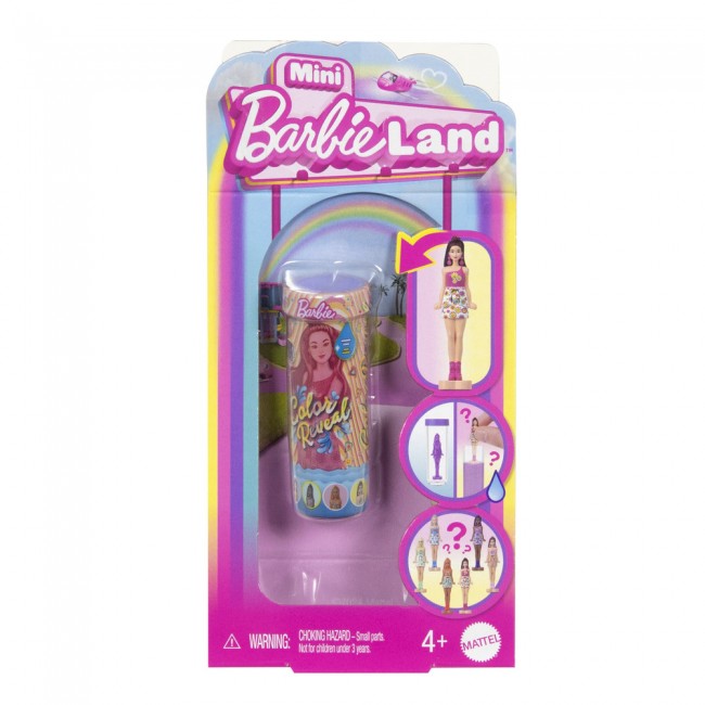 Мінілялечка-сюрприз Barbie "Color Reveal" серії "Mini BarbieLand" - райдужні та стильні 