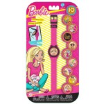 Годинник Barbie з набором змінних панелей для циферблату (5 функцій: місяць, дата, години, хвилини, секунди).
