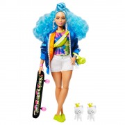 Лялька Barbie "Екстра" з блакитним кучерявим волоссям