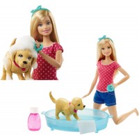 Набір з лялькою Barbie "Веселе купання цуценяти"