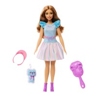 Лялечка "Моя перша Barbie" шатенка з зайченям