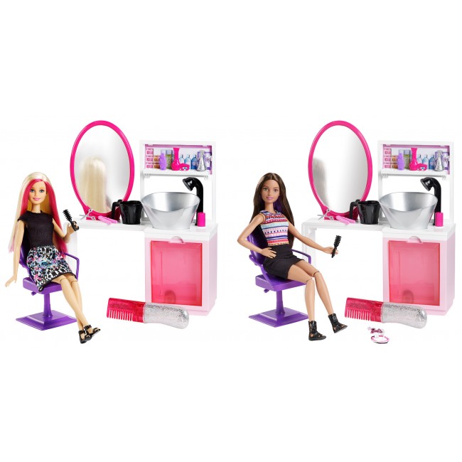 Набор с куклой Barbie "Салон сияющей красоты" в асс.(2)