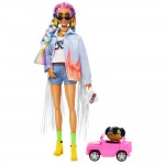 Кукла Barbie "Экстра" с радужными косичками