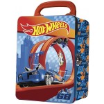 Контейнер для 18 машинок Hot Wheels в голубом металлическом корпусе