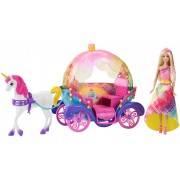 Набор Barbie "Радужная принцесса с каретой и единорогом"