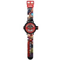 Часы "Мстители" с проектором на 10 изображений (5 функций: месяц, дата, часы, минуты, секунды)