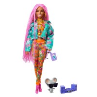 Кукла Barbie "Экстра" с розовыми дредами