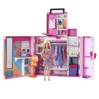 Двухэтажный шкаф мечты с куклой Barbie