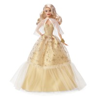 Коллекционная кукла Barbie "Праздничная" в роскошном золотистом платье