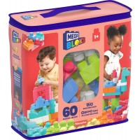 Конструктор розовый в мешке (60 дет.) Mega Bloks